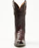 Image #4 - El Dorado Women's Holly Exotic Caiman Tall Western Boots - Snip Toe, Burgundy, hi-res