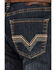 Image #3 - Rock & Roll Denim Men's Dark Wash Double Barrel Reflex Bootcut Stretch Denim Jeans, Dark Wash, hi-res