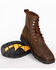 Cody James Men's 8" Waterproof Lace-Up Kiltie Work Boots - Square Toe, Brown, hi-res