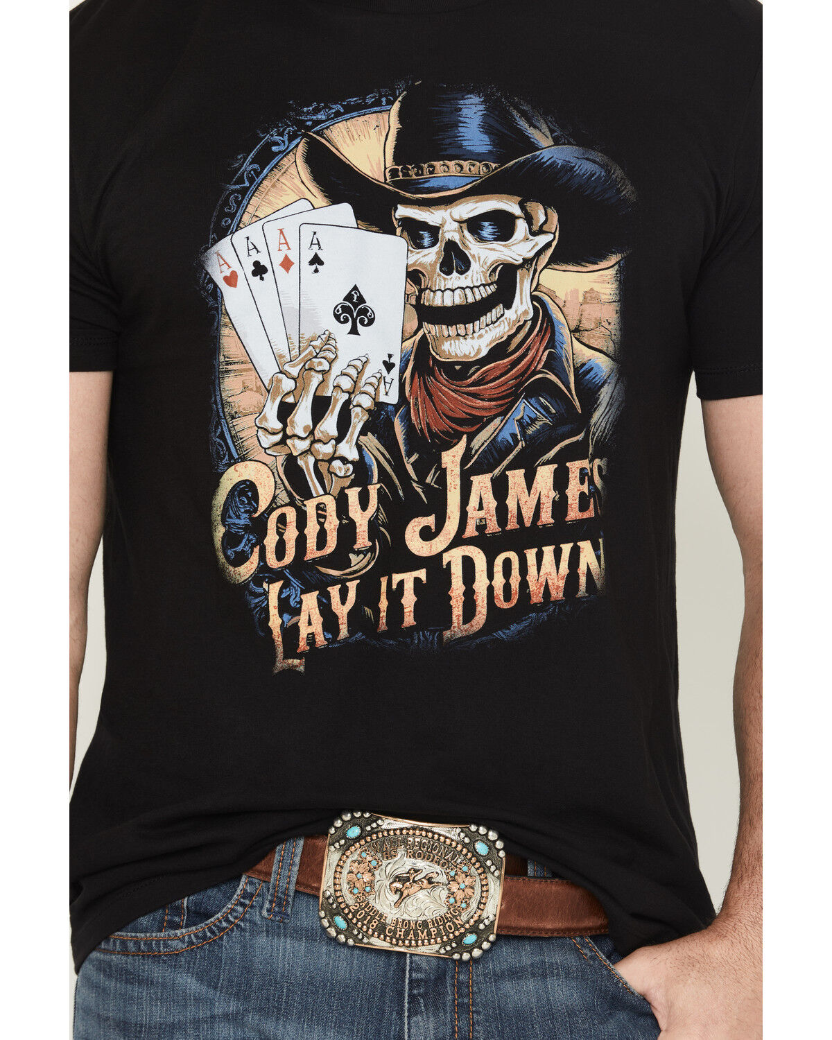 Image #3 - Cody James Men's Lay It Down Short Sleeve Graphic T-Shirt, Black, hi-res