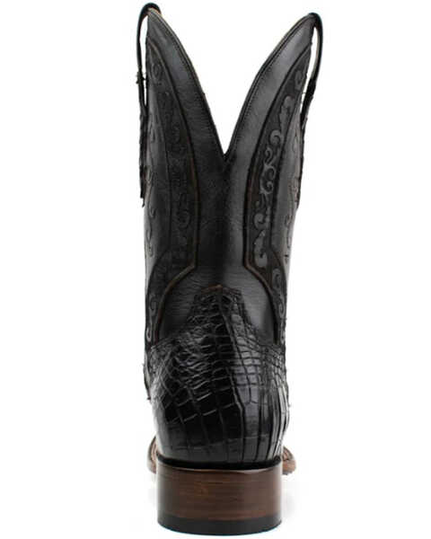 Image #5 - El Dorado Men's American Alligator Exotic Western Boots - Broad Square Toe, Chocolate, hi-res