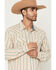Image #2 - Moonshine Spirit Men's Archive Dobby Striped Print Long Sleeve Snap Western Shirt, Ivory, hi-res