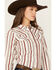Image #2 - Shyanne Women's Rocksprings Striped Long Sleeve Snap Western Shirt , Brick Red, hi-res