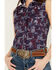 Image #2 - Rough Stock by Panhandle Women's Distressed Handkerchief Sleeveless Pearl Snap Shirt, Navy, hi-res