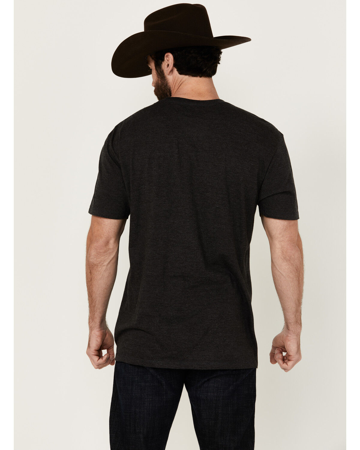Image #4 - RANK 45® Men's Just Ride Short Sleeve Logo Graphic T-Shirt, Charcoal, hi-res