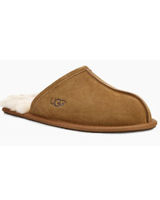 UGG Men's Brown Scuff Slippers, Brown, hi-res