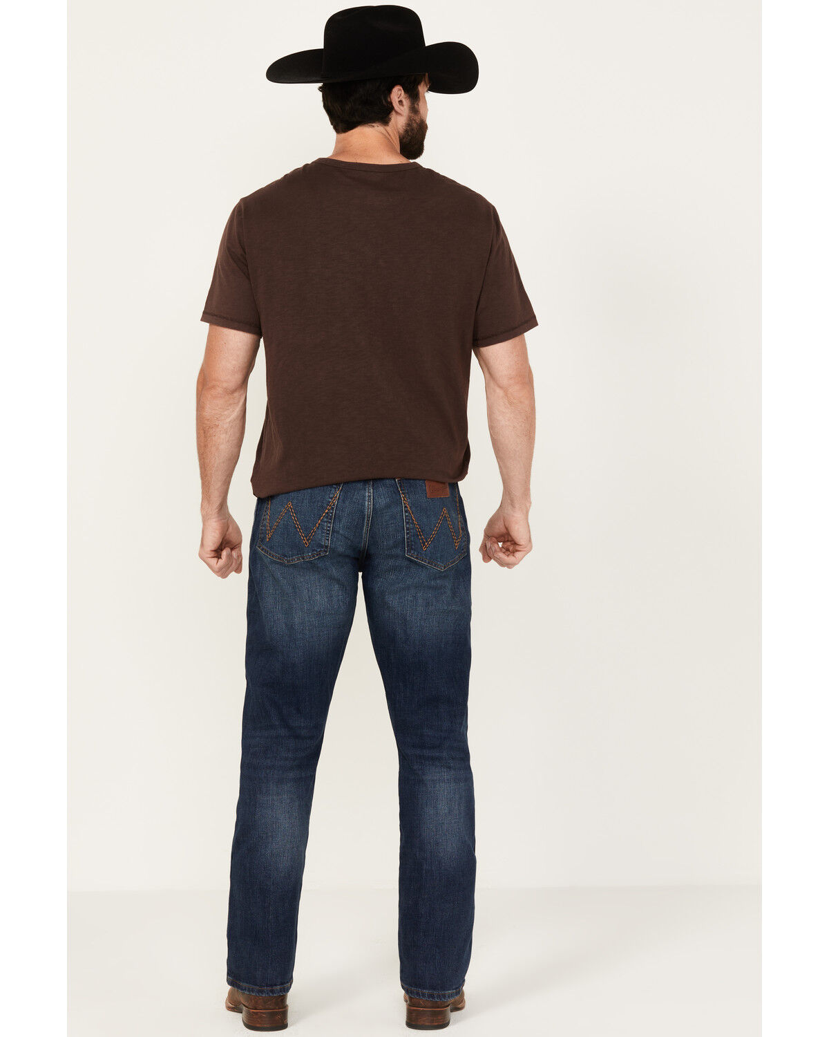 Image #3 - Wrangler Retro Men's No. 88 Dark Wash Slim Straight Stretch Jeans - Long, Dark Wash, hi-res
