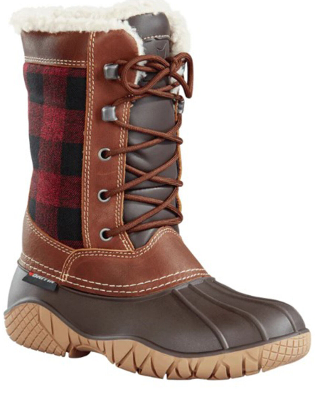 Image #1 - Baffin Women's Jasper Lace-Up Work Boots, Black/red, hi-res