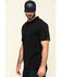 Hawx Men's Black Miller Pique Short Sleeve Work Polo Shirt - Big , Black, hi-res