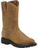 Image #1 - Ariat Men's Sierra Western Work Boots - Soft Toe, Aged Bark, hi-res