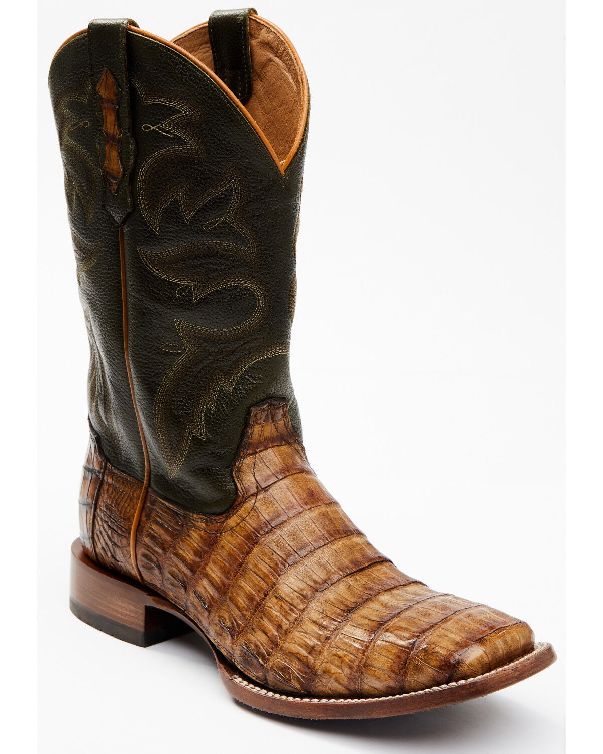 Image #1 - Cody James Men's Brown Exotic Caiman Tail Skin Western Boots - Broad Square Toe, , hi-res