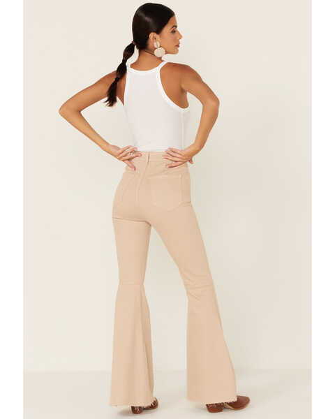 Image #4 - Wishlist Women's High Rise Stretch Flare Jeans, Taupe, hi-res
