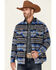 Image #1 - Powder River Outfitters Men's Blue Southwestern Print Button-Front Wool Shirt Jacket, Blue, hi-res