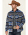 Image #1 - Powder River Outfitters Men's Blue Southwestern Print Button-Front Wool Shirt Jacket , Blue, hi-res