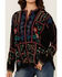 Image #3 - Johnny Was Women's Floral Embroidered Long Sleeve Blouse, Black, hi-res