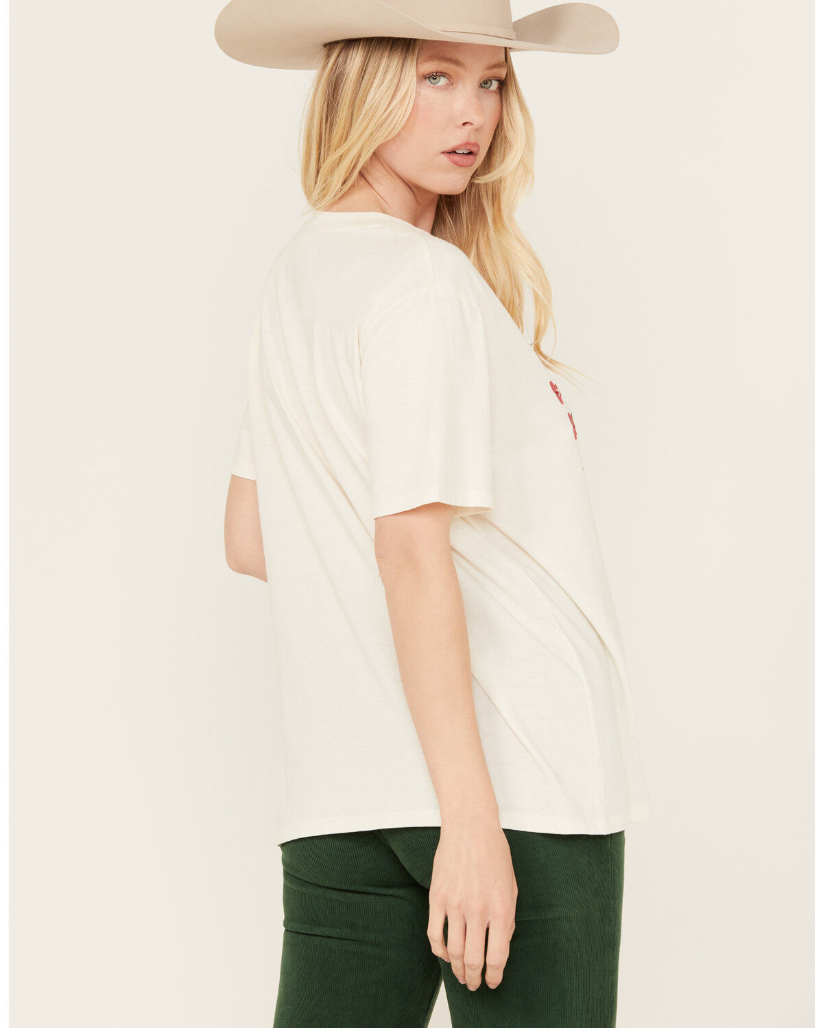 Image #4 - Blended Women's Yeehaw Skeleton Graphic Tee, Ivory, hi-res