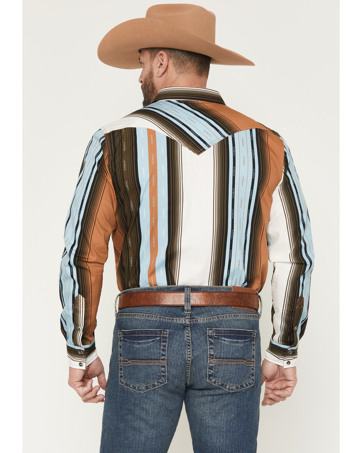 Image #4 - Cody James Men's Barrett Striped Long Sleeve Snap Western Shirt, Multi, hi-res