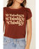 Shyanne Women's Rust Whiskey Whiskey Whiskey Graphic Tee , Rust Copper, hi-res
