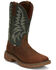 Image #1 - Justin Men's Stampede Rush Short Base Performance Western Boots - Broad Square Toe, Brown, hi-res