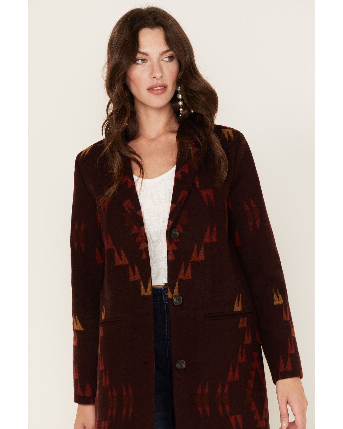 Image #3 - Pendleton Women's Mixed Print Western Jacksonville Jacquard Coat, , hi-res