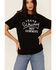 Ali Dee Women's Chase Whiskey Not Cowboys Graphic Tee, Black, hi-res