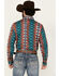 Image #4 - Wrangler Men's Checotah Southwestern Print Long Sleeve Snap Western Shirt - Tall, Multi, hi-res