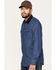 Image #2 - Brixton Men's Bowery Reserve Long Sleeve Snap Shirt, Indigo, hi-res