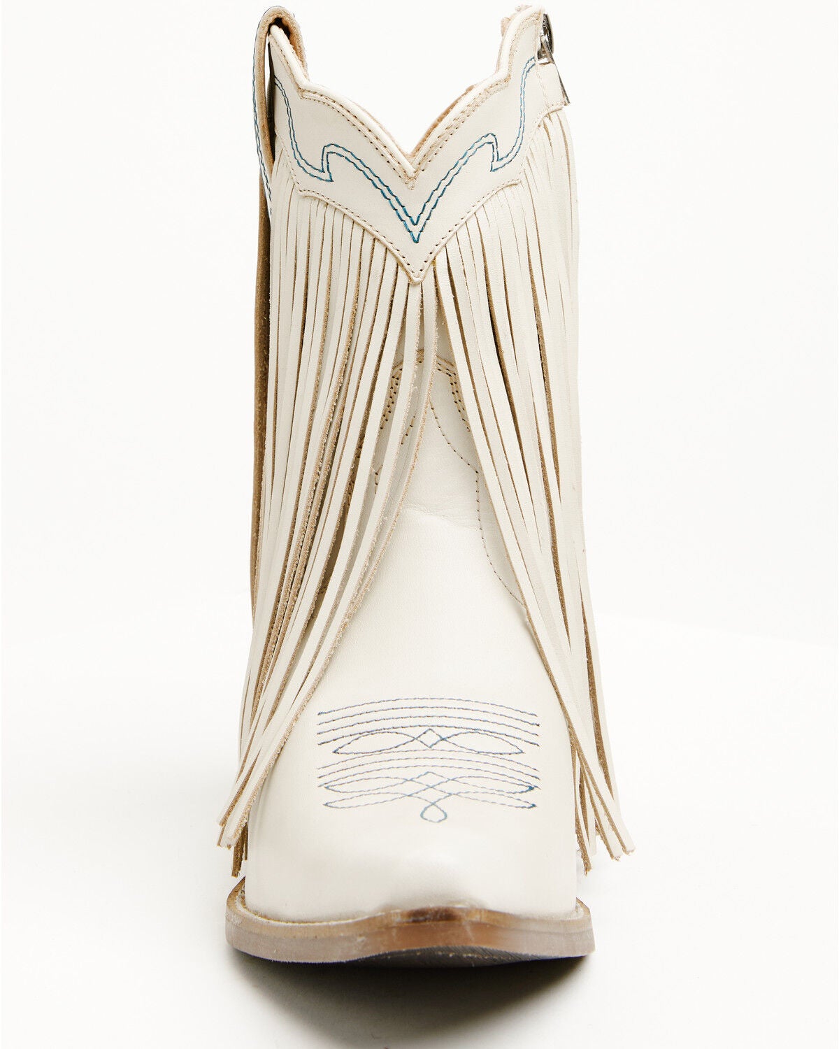 Image #4 - Idyllwind Women's Fringe with Benefits Western Booties - Snip Toe, White, hi-res