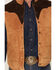 Image #3 - Cripple Creek Men's Suede Color Block Snap Puffer Vest, Cognac, hi-res