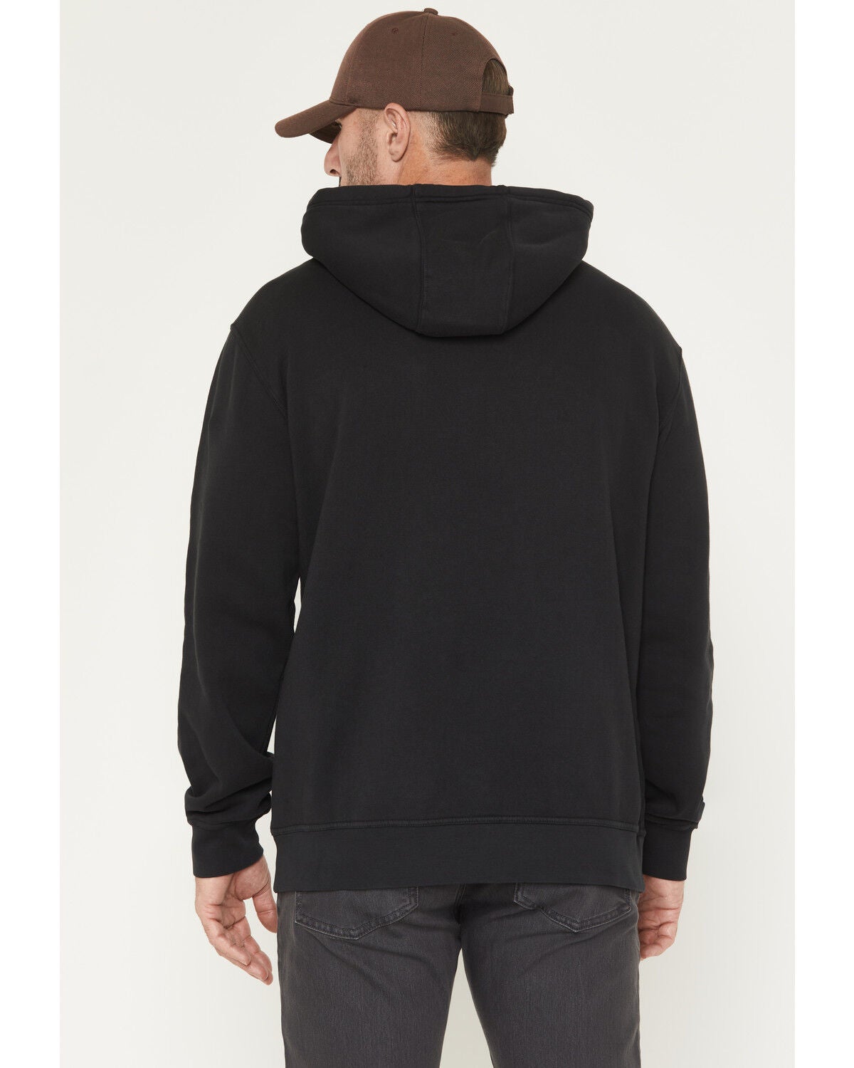 Image #4 - Hawx Men's Grit Garment Dyed Hooded Sweatshirt, Black, hi-res