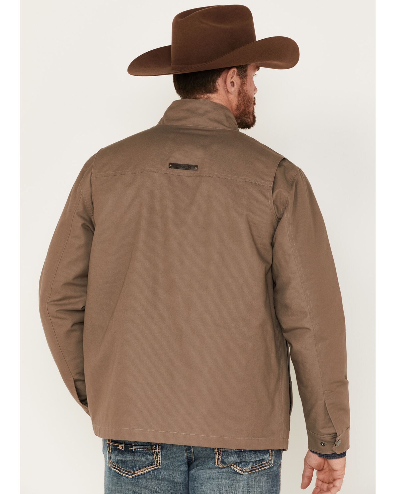 Cinch Men s Solid Brushed Twill Snap Front Canvas Jacket Country Outfitter