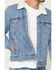 Image #3 - Levi's Men's Light Wash Denim Sherpa Lined Snap Trucker Jacket, Light Wash, hi-res