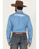 Image #4 - Wrangler Men's Geo Print Logo Long Sleeve Snap Western Shirt, Blue, hi-res