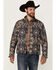 Image #1 - Hooey Men's Southwestern Print Softshell Jacket, Charcoal, hi-res