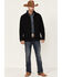 Image #2 - Cody James Core Men's American Embroidered Sleeve Zip-Front Steamboat Jacket , Black, hi-res