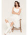 Image #2 - Shyanne Women's Lace Flutter Sleeve High-Low Midi Dress, White, hi-res