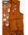 Image #2 - Fornia Toddler Girls' Floral Embroidered Faux Suede Vest, Camel, hi-res