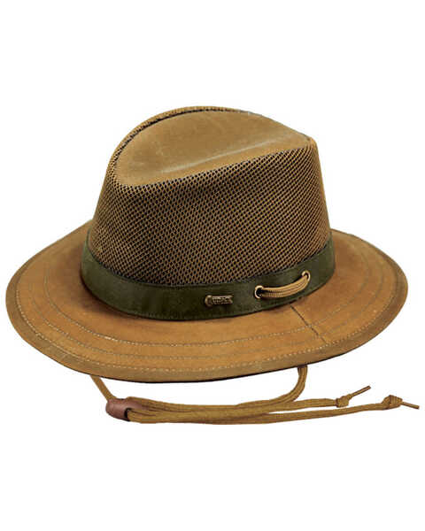 Outback Trading Co. Oilskin Willis with Mesh Hat, Tan, hi-res