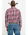 Image #2 - Ariat Men's Elzerman Performance Flannel Long Sleeve Western Shirt , Burgundy, hi-res