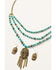 Shyanne Women's Golden Dreamcatcher Multi Strand Turquoise Beaded Set, Gold, hi-res