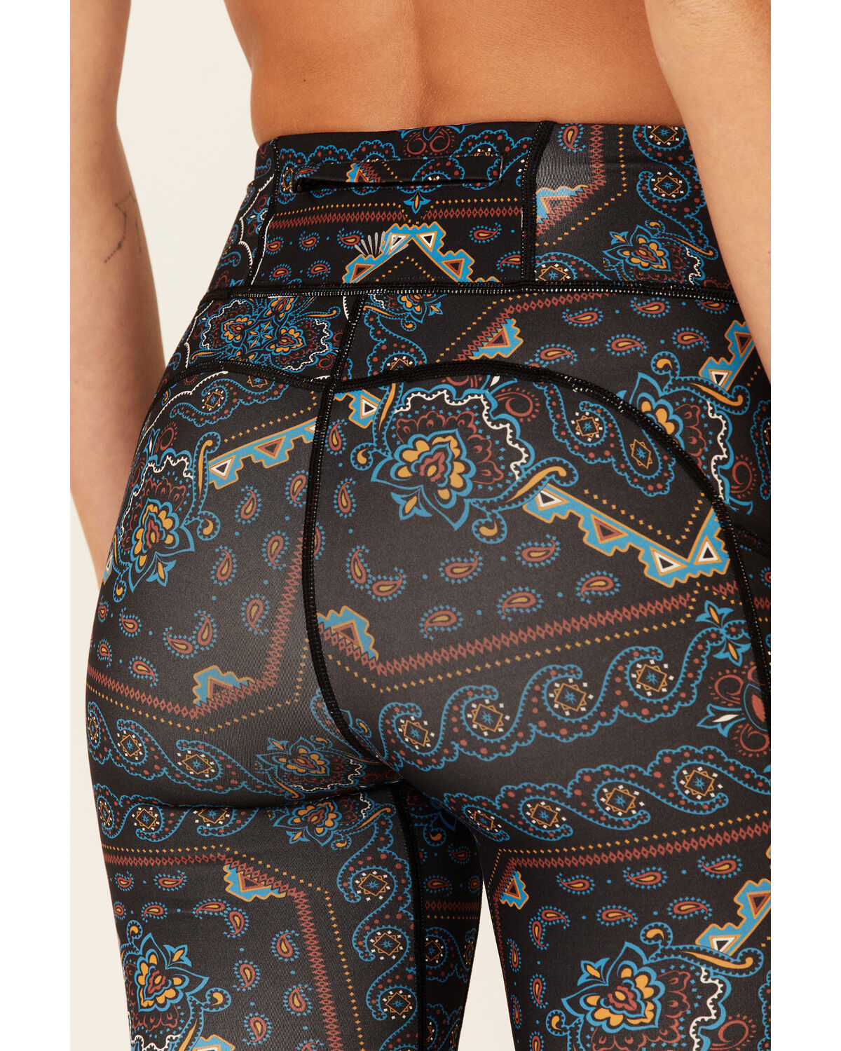Image #4 - Shyanne Women's Medallion Print Riding Leggings, Navy, hi-res