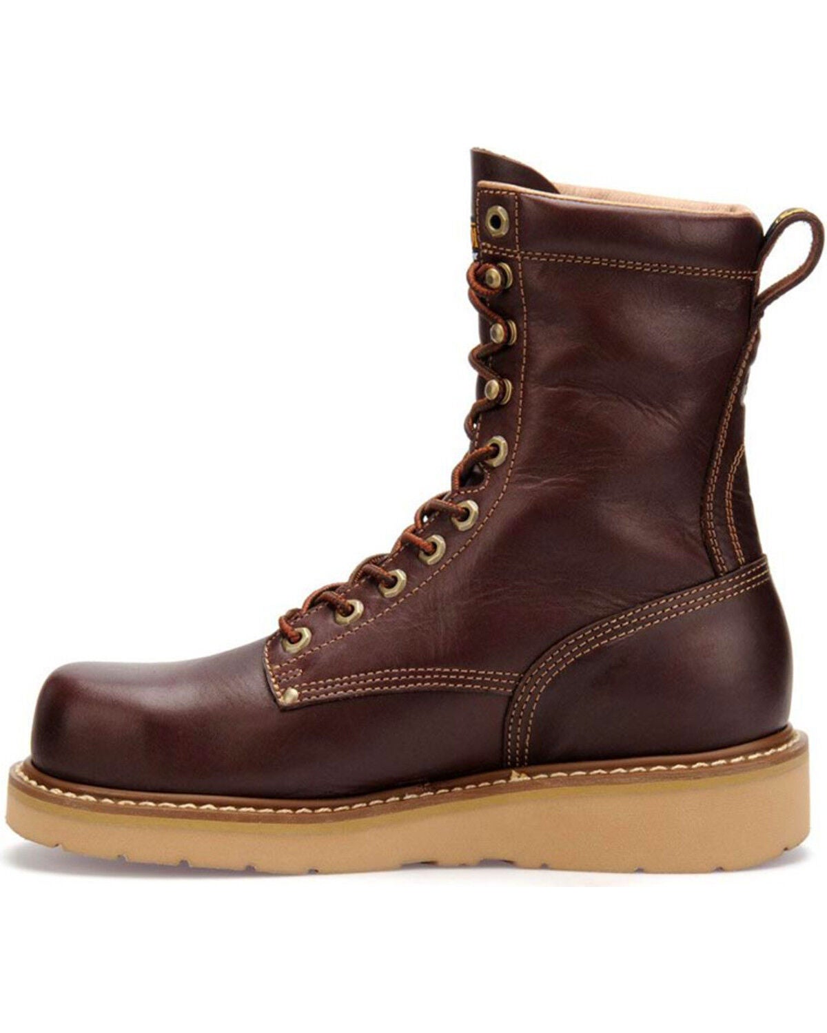 Image #3 - Carolina Men's 8" Amp Hi Wedge Work Boots - Soft Toe, Dark Brown, hi-res