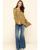 Rock & Roll Denim Women's Yellow Floral Bell Sleeve Top, Mustard, hi-res