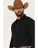 Image #2 - Blue Ranchwear Men's Twill Long Sleeve Snap Shirt, Black, hi-res