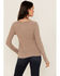 Image #4 - White Crow Women's Solid Long Sleeve Waffle Knit Shirt, Brown, hi-res