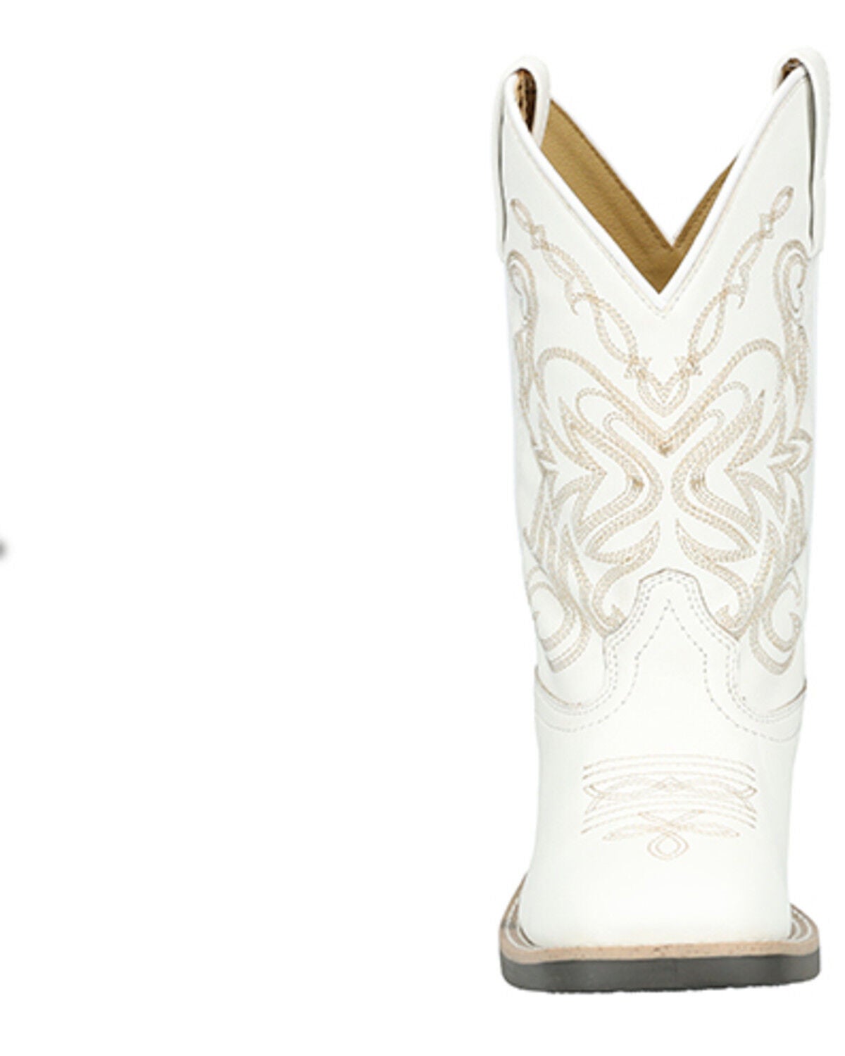 Image #4 - Smoky Mountain Girls' Bonnie Western Boots - Broad Square Toe, White, hi-res