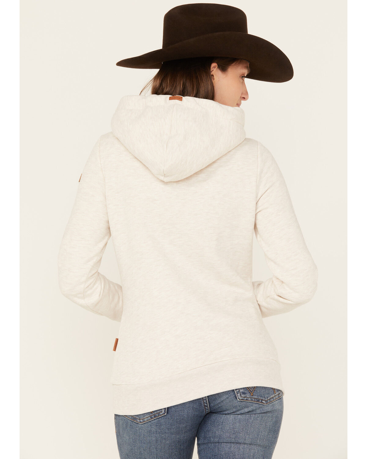 Image #4 - Wanakome Women's Artemis Cowl Neck Hooded Sweatshirt, Oatmeal, hi-res