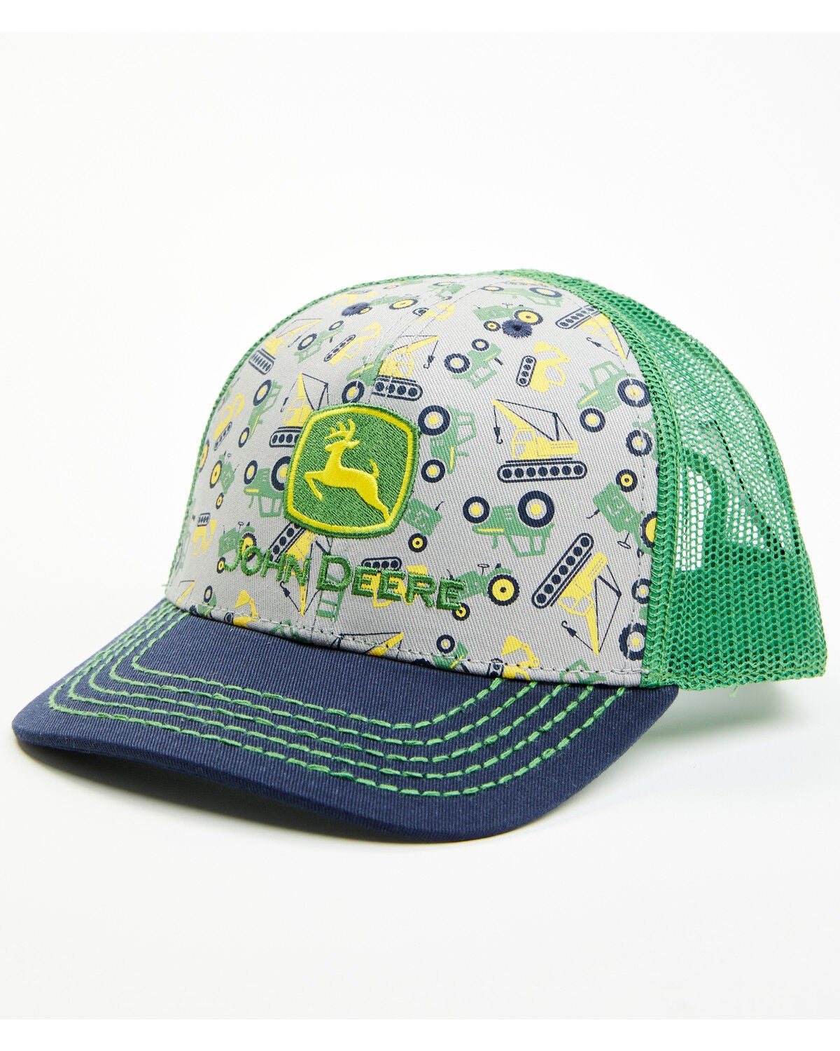 John Deere Boys' Tractor Print Logo Ball Cap, Green, hi-res