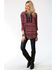 Studio West Women's Ikat Print Blouse, Wine, hi-res