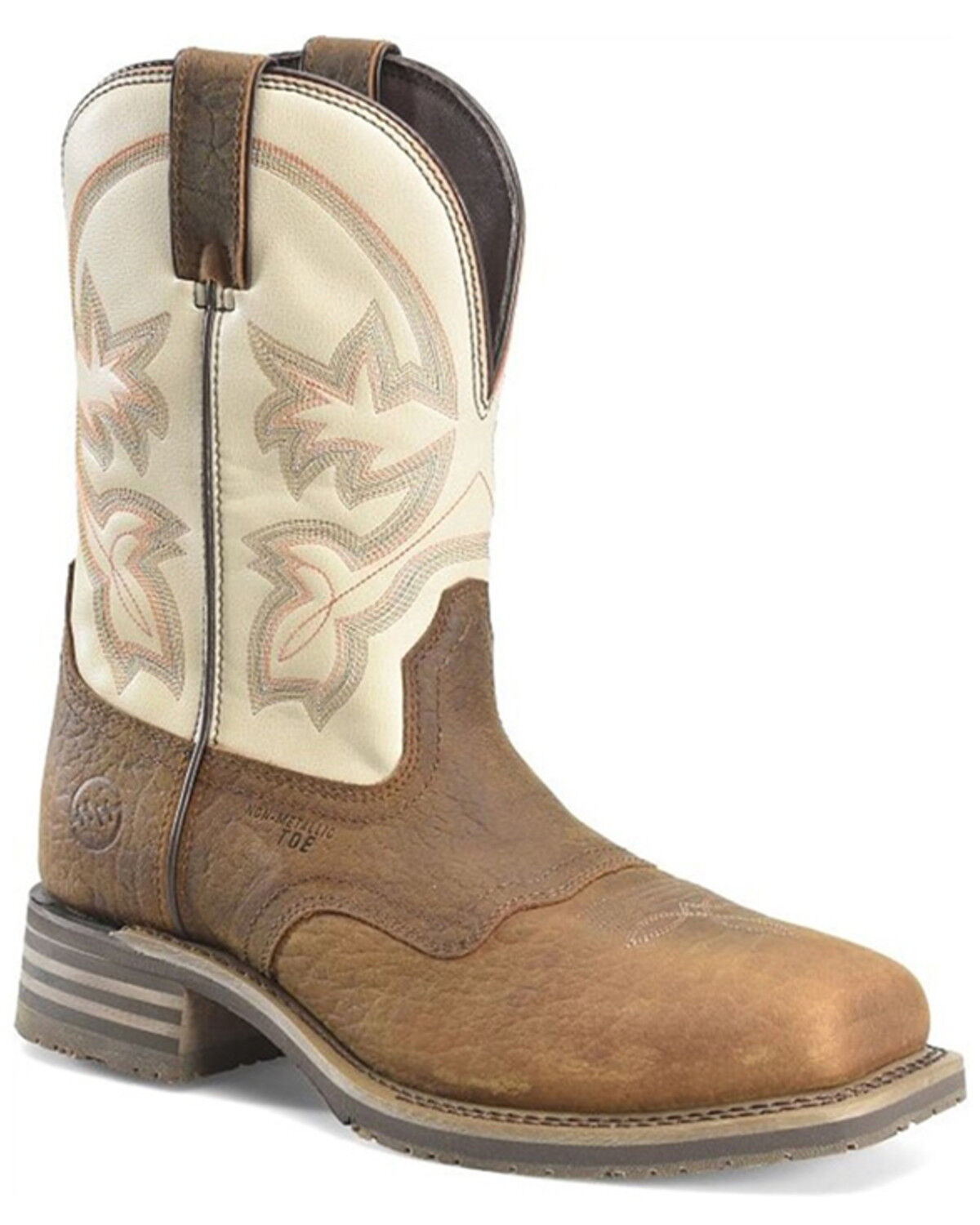 Image #1 - Double H Men's 10" Hingham Deep Scallop Work Boots - Composite Toe, Tan, hi-res